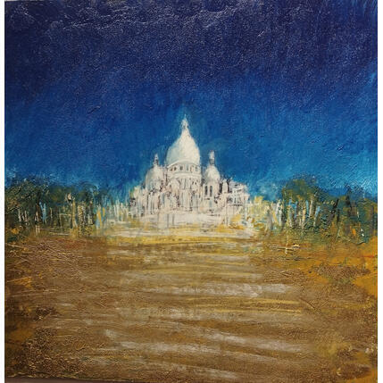 Painting Le Cœur-Sacré by Rocco Sophie | Painting Raw art Acrylic, Gluing, Sand