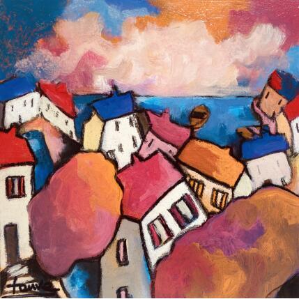 Painting Bel horizon by Fauve | Painting Figurative Acrylic Landscapes, Pop icons