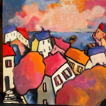 Painting Bord de mer by Fauve | Painting Figurative Acrylic Landscapes, Pop icons