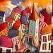 Painting Le clocher by Fauve | Painting Figurative Landscapes Acrylic