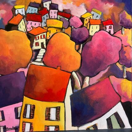 Peinture Ciel d été  par Fauve | Tableau Figuratif Acrylique Paysages