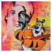 Peinture Eye of the tiger par Rocky Chaplin | Tableau Pop-art Cinéma Icones Pop Acrylique