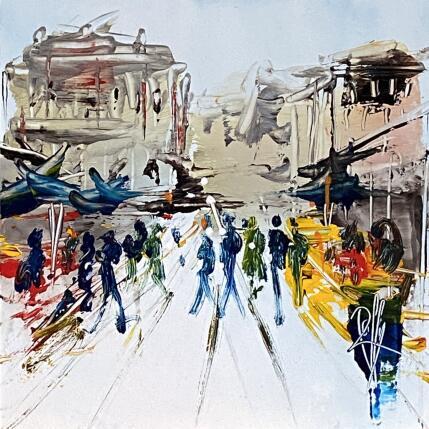 Pintura Jour de marché por Raffin Christian | Pintura Figurativo Aceite Urbano