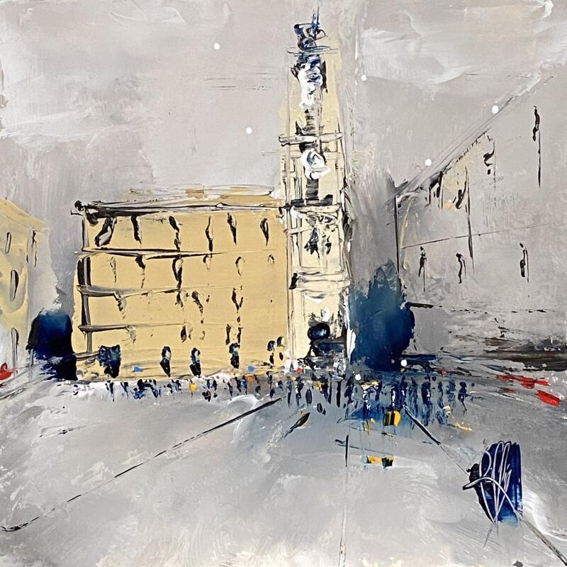 Gemälde Sur la place von Raffin Christian | Gemälde Figurativ Urban Öl