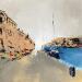 Painting Balade sur le quai by Raffin Christian | Painting Figurative Marine Oil