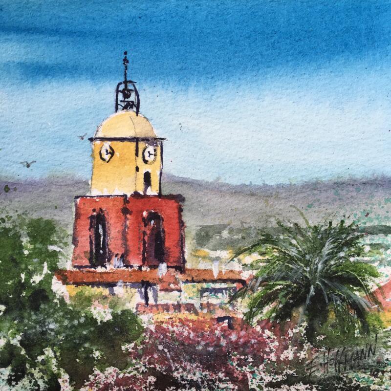 Gemälde St Tropez l'heure douce  von Hoffmann Elisabeth | Gemälde Figurativ Urban Aquarell
