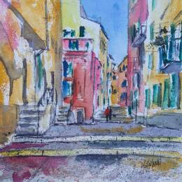 Painting Nice Les amoureux du samedi   by Hoffmann Elisabeth | Painting Figurative Watercolor Pop icons, Urban