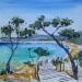 Painting Porquerolles la descente  by Hoffmann Elisabeth | Painting Figurative Urban Marine Watercolor