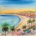 Peinture Nice Un Week-end sur la french Riviera par Hoffmann Elisabeth | Tableau Figuratif Urbain Marine Aquarelle