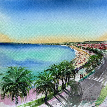 Painting Nice Promenade des chiens  by Hoffmann Elisabeth | Painting