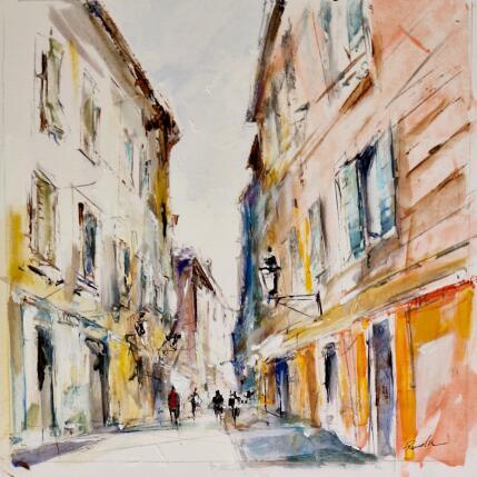 Painting ruelle de nice by Poumelin Richard | Painting Figurative Acrylic, Oil Landscapes