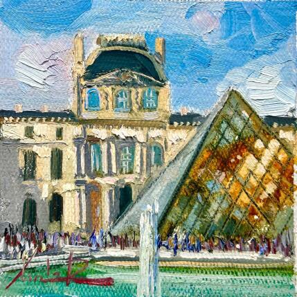 Peinture Timeless Louvre  par Xanlar | Tableau Impressionnisme Huile Architecture, Urbain