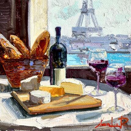 Peinture Un Verre à Paris par Xanlar | Tableau Impressionnisme Huile Natures mortes, Scènes de vie