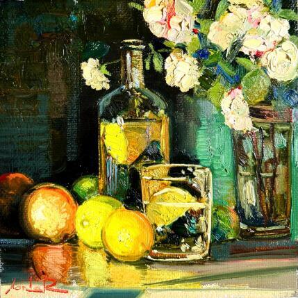 Peinture Douceur du Jardin par Xanlar | Tableau Impressionnisme Huile Nature, Natures mortes, Scènes de vie