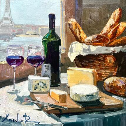 Peinture “Saveurs de France”  par Xanlar | Tableau Impressionnisme Huile Natures mortes, Scènes de vie