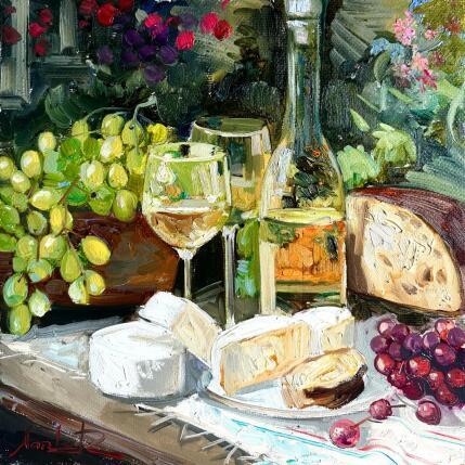 Peinture Dégustation d’Été  par Xanlar | Tableau Impressionnisme Huile Nature, Natures mortes, Scènes de vie