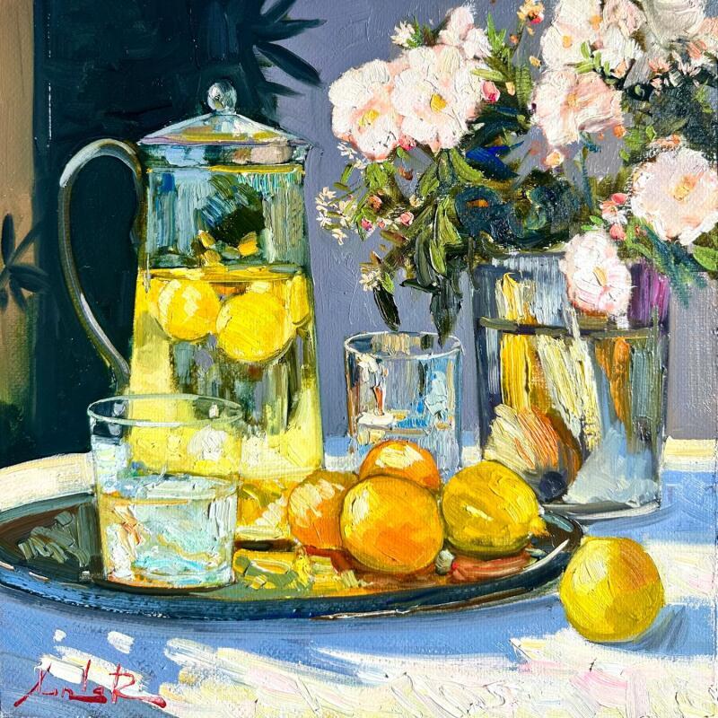 Peinture Bloom and Citrus  par Xanlar | Tableau Impressionnisme Nature Scènes de vie Natures mortes Huile