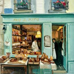 Painting Parisian Morning  by Xanlar | Painting Impressionism Oil Nature, Still-life