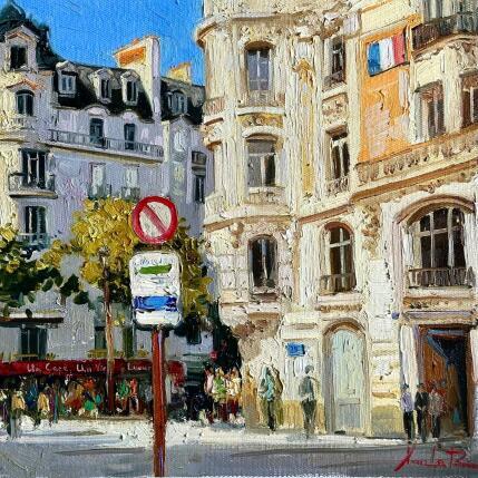 Peinture Parisian Afternoon  par Xanlar | Tableau Impressionnisme Huile Architecture, Scènes de vie, Urbain