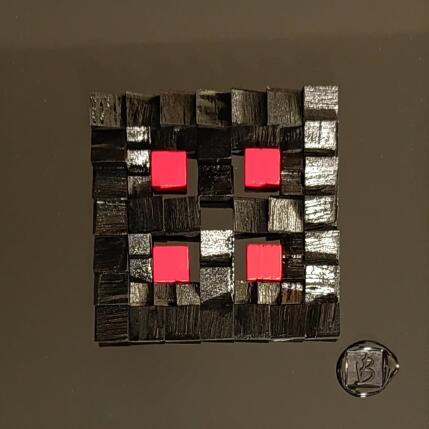 Gemälde San Antonio von Bauquel Véronique | Gemälde Abstrakt Collage Minimalistisch, Pop-Ikonen