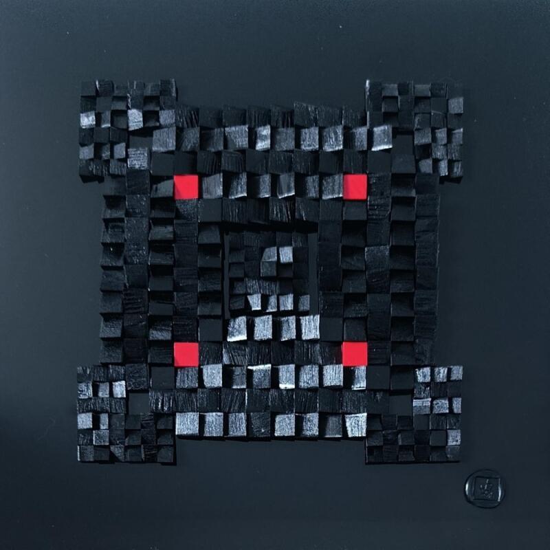 Painting Saint Raphaël  by Bauquel Véronique | Painting Abstract Minimalist Gluing