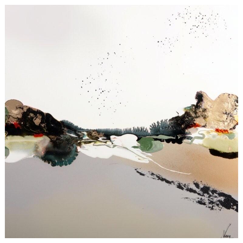 Peinture C 3755 par Naen | Tableau Abstrait Acrylique Encre