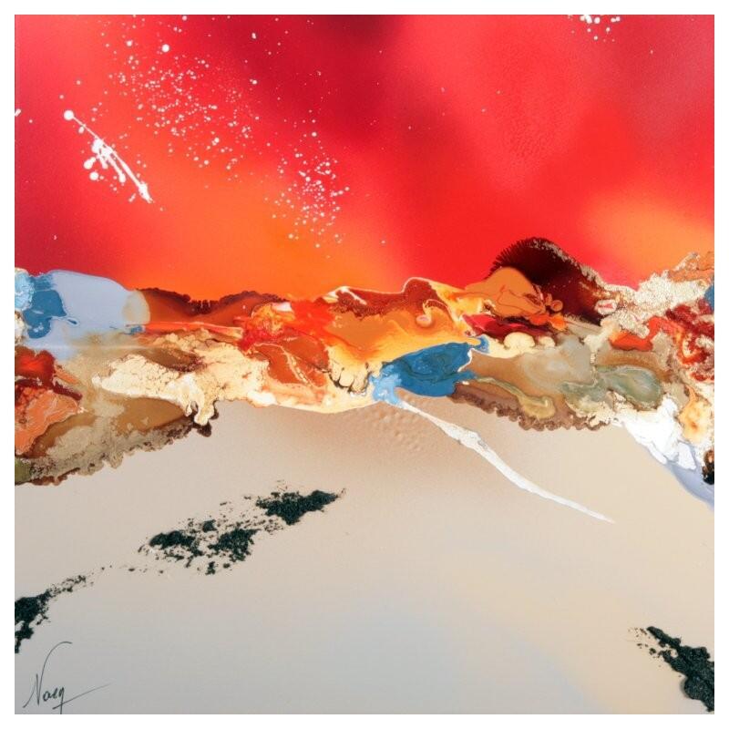 Painting C 3855 by Naen | Painting Abstract Acrylic Ink