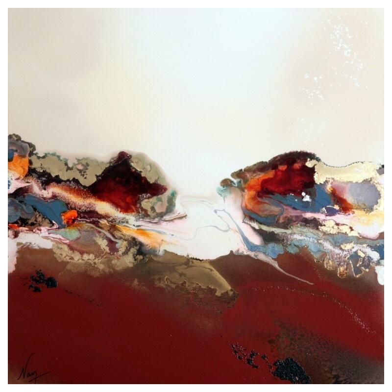 Peinture C 3924 par Naen | Tableau Abstrait Acrylique Encre