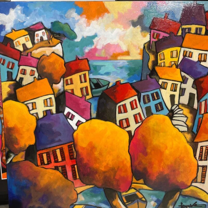 Peinture Lumière  par Fauve | Tableau Figuratif Paysages Acrylique