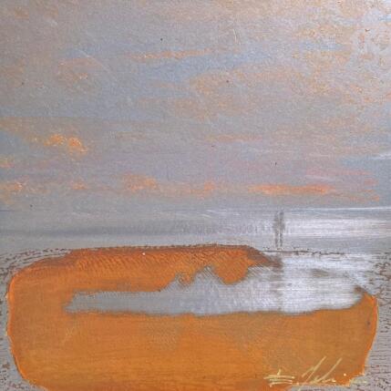 Painting Couple plage des 3 digues 3 by Mahieu Bertrand | Painting Figurative Metal Landscapes