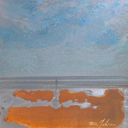 Painting Face à la mer by Mahieu Bertrand | Painting Figurative Metal Landscapes
