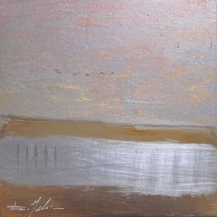 Pintura Soir aux salins 1 por Mahieu Bertrand | Pintura Figurativo Metal Paisajes