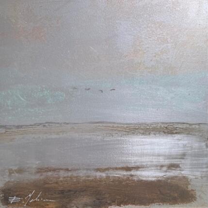 Painting Reflets aux salins by Mahieu Bertrand | Painting Figurative Metal Landscapes, Pop icons
