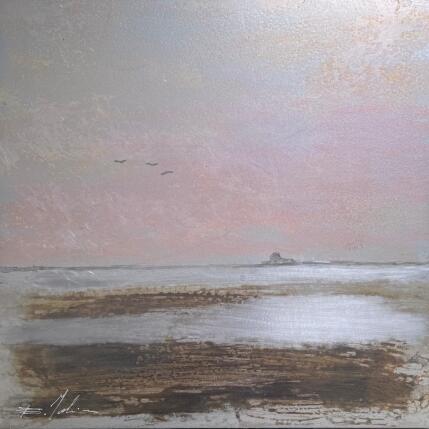 Painting Un soir aux salins 3 by Mahieu Bertrand | Painting Figurative Metal Landscapes