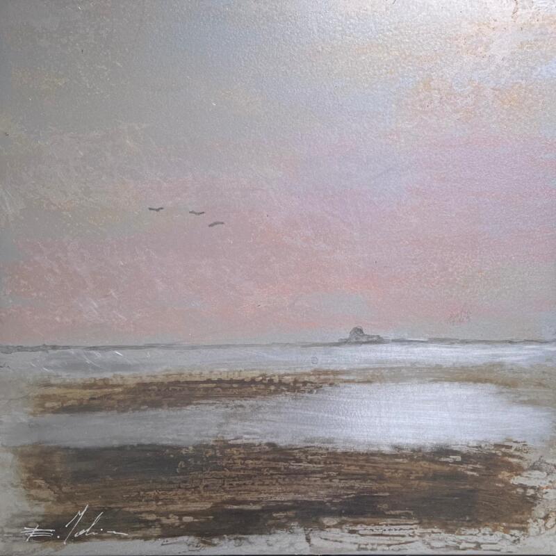 Painting Un soir aux salins 3 by Mahieu Bertrand | Painting Figurative Landscapes Metal