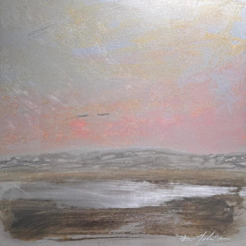 Painting nocturne en Lozère by Mahieu Bertrand | Painting Figurative Landscapes Metal