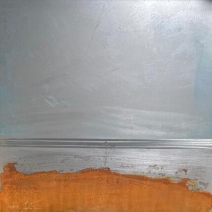 Painting Promenade un soir by Mahieu Bertrand | Painting Figurative Metal Landscapes
