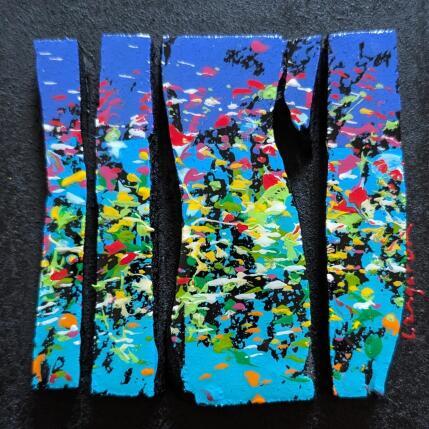 Gemälde Bc5 touche prairie von Langeron Luc | Gemälde Materialismus Acryl, Harz, Holz