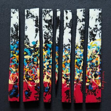 Painting Bc7 impression rouge blanc centre multi by Langeron Luc | Painting Subject matter Acrylic, Resin, Wood Pop icons