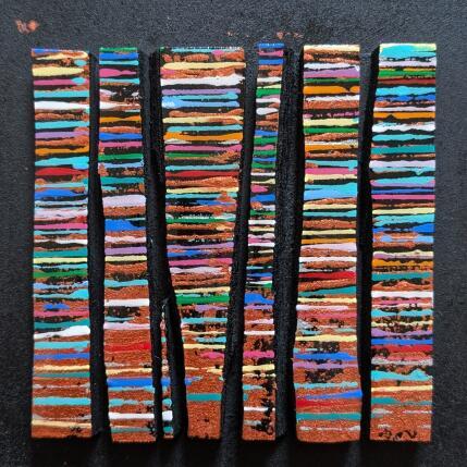 Gemälde Bc7 fine cuivre vert bleu von Langeron Luc | Gemälde Materialismus Acryl, Harz, Holz Pop-Ikonen