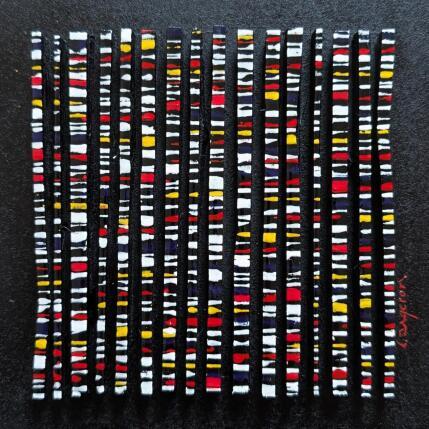 Peinture Bc15 hommage Mondrian par Langeron Luc | Tableau Matiérisme Acrylique, Bois, Résine