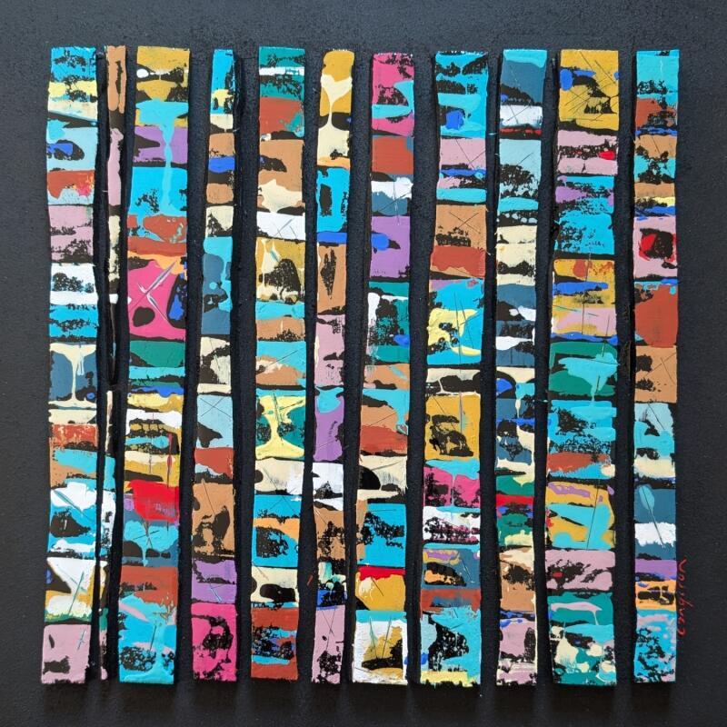 Peinture Bc11  bord de mer par Langeron Luc | Tableau Matiérisme Bois Acrylique Résine