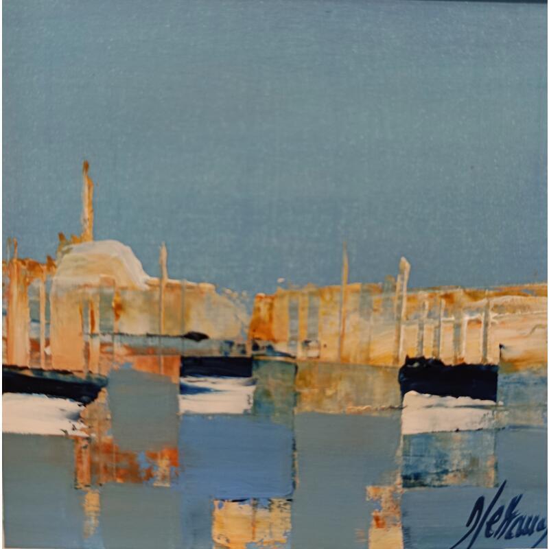 Painting Les 3 bateaux by Héraud Alain | Painting Figurative Marine Oil