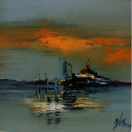 Painting Le nuage by Héraud Alain | Painting Figurative Oil Marine