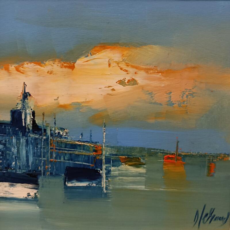 Painting Le mat blanc by Héraud Alain | Painting Figurative Marine Oil