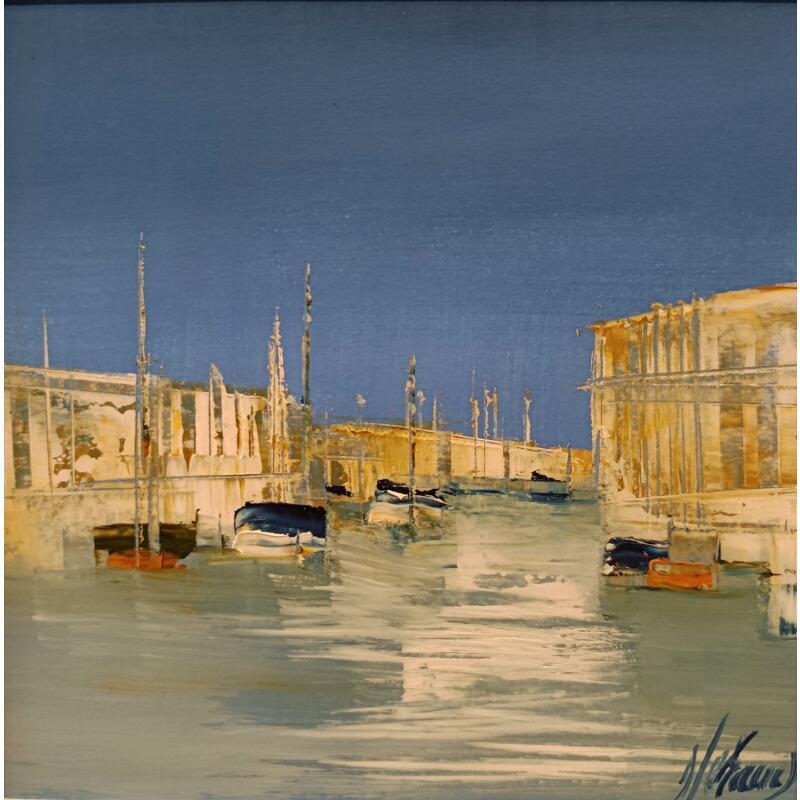 Pintura La maison blanche por Héraud Alain | Pintura Figurativo Marine Aceite