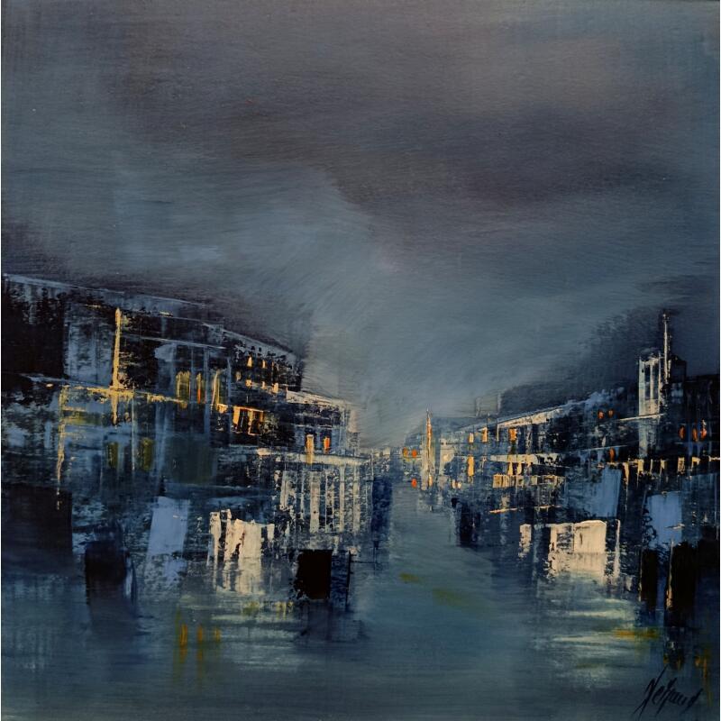 Painting Presque la nuit by Héraud Alain | Painting Figurative Marine Oil