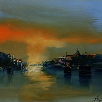 Painting Coucher de soleil by Héraud Alain | Painting Figurative Oil Marine