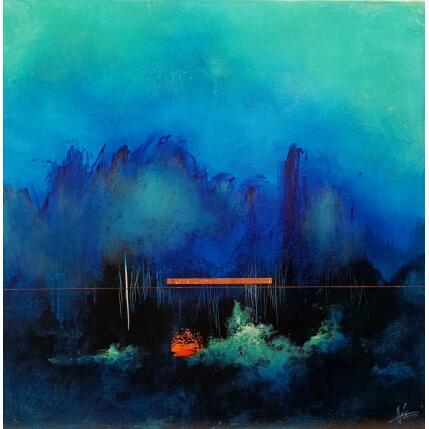 Peinture Abstraction 4018 par Hévin Christian | Tableau Abstrait Acrylique, Huile, Pastel Minimaliste