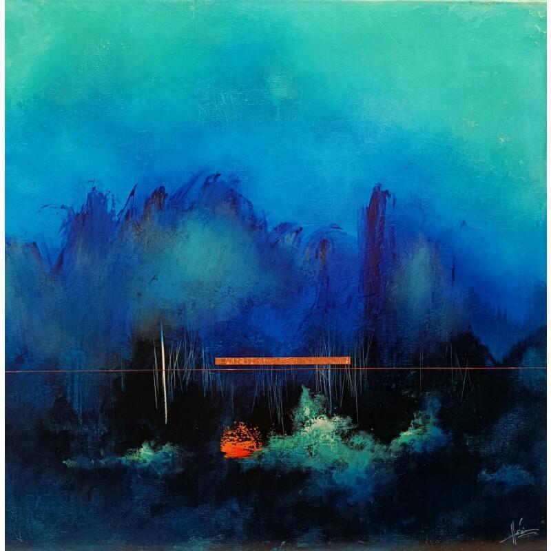 Painting Abstraction 4018 by Hévin Christian | Painting Abstract Minimalist Oil Acrylic Pastel